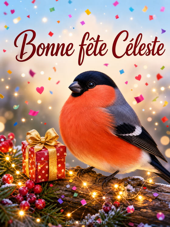 Carte bonne fête Céleste