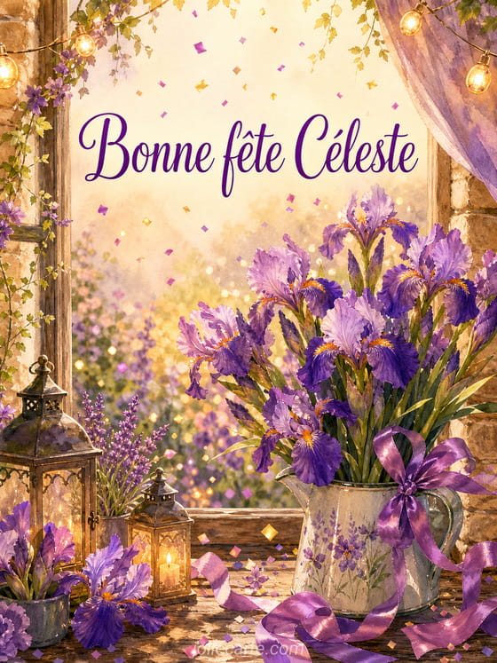 Carte bonne fête Céleste
