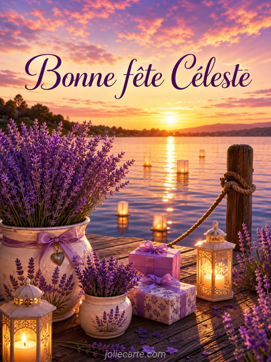 Carte bonne fête Céleste