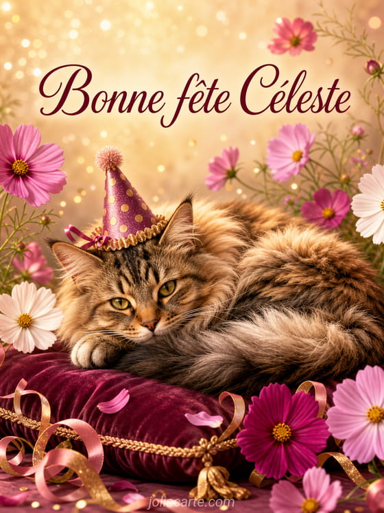 Carte bonne fête Céleste