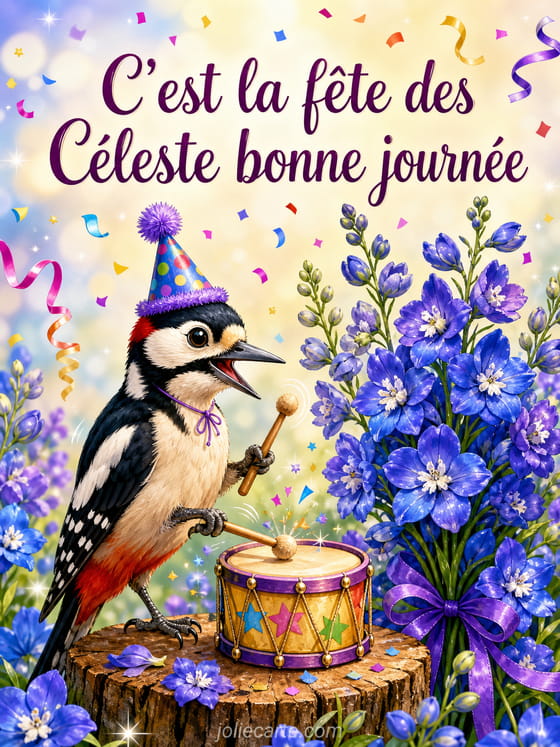Carte bonne fête Céleste