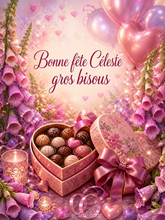 Carte bonne fête Céleste