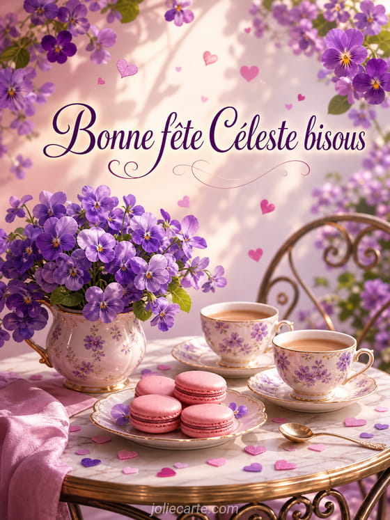 Carte bonne fête Céleste