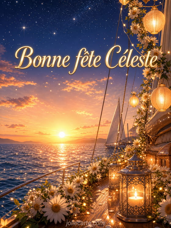 Carte bonne fête Céleste