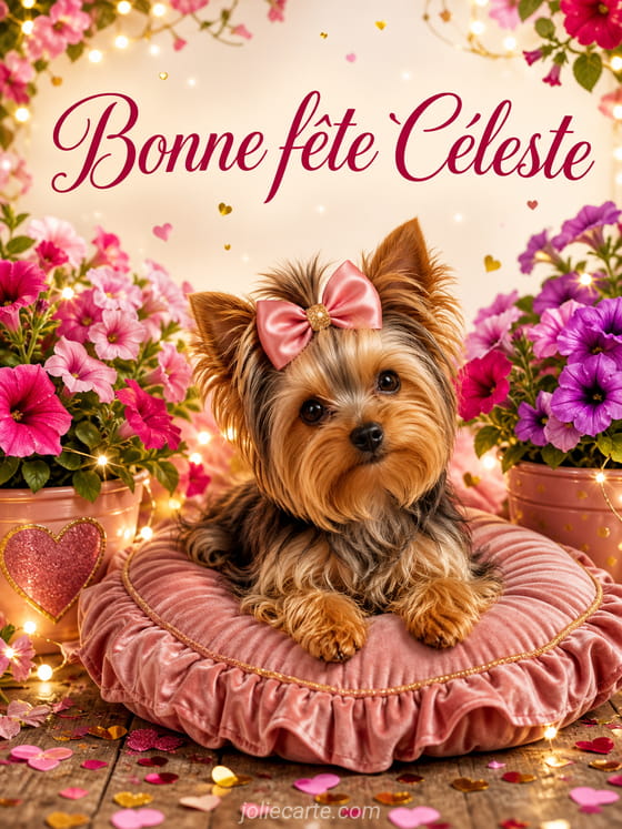 Carte bonne fête Céleste