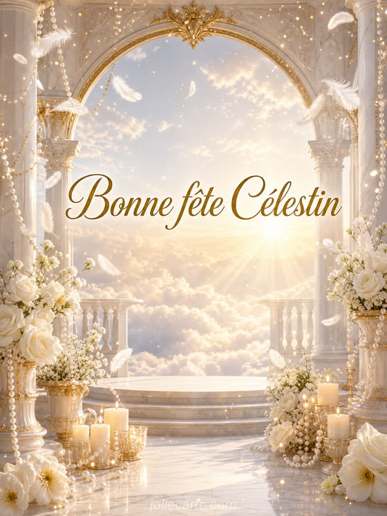 Carte bonne fĂȘte CĂ©lestin