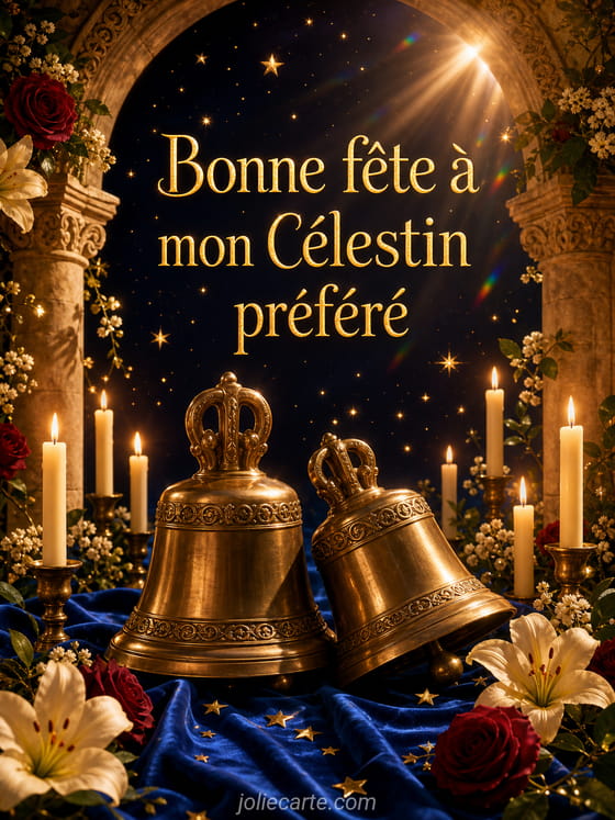Carte bonne fĂȘte CĂ©lestin