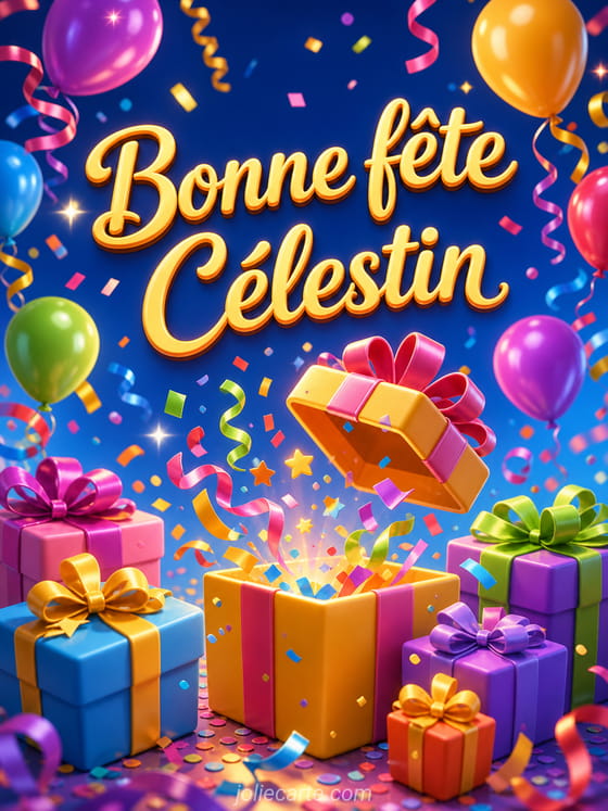 Carte bonne fĂȘte CĂ©lestin