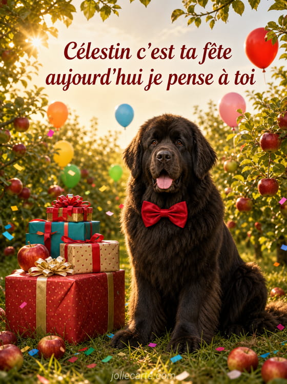 Carte bonne fĂȘte CĂ©lestin