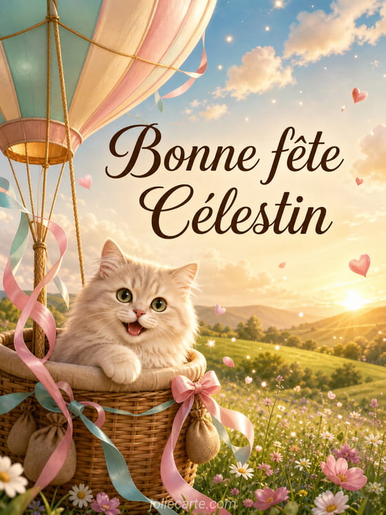 Carte bonne fĂȘte CĂ©lestin