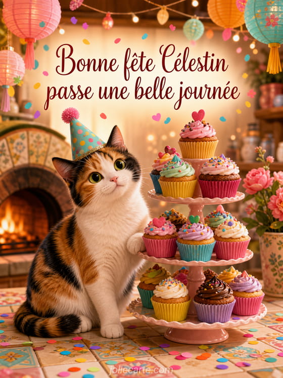 Carte bonne fĂȘte CĂ©lestin