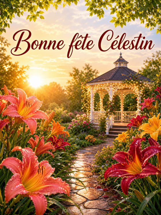 Carte bonne fĂȘte CĂ©lestin