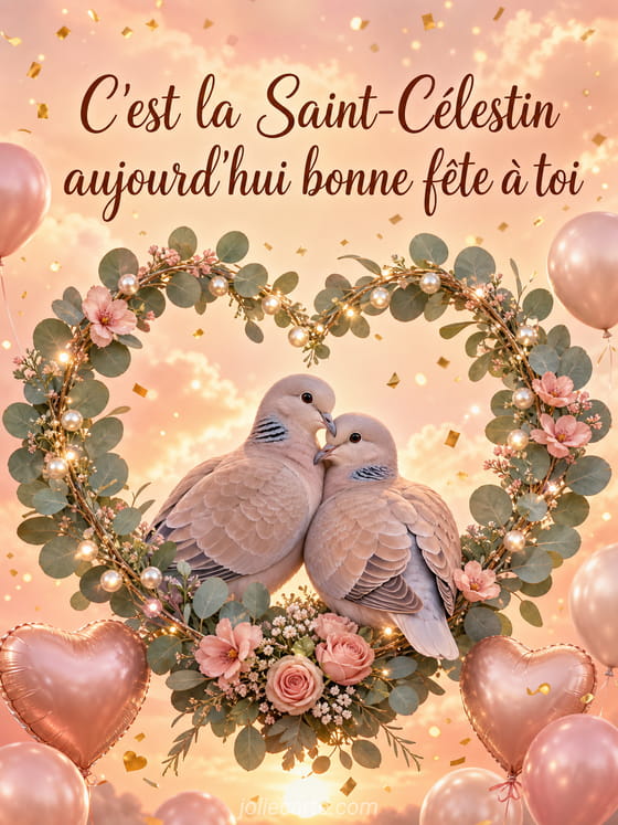 Carte bonne fĂȘte CĂ©lestin