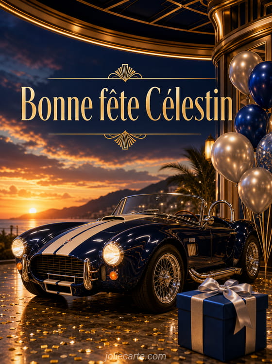 Carte bonne fĂȘte CĂ©lestin