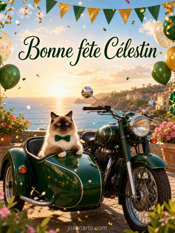 Carte bonne fĂȘte CĂ©lestin