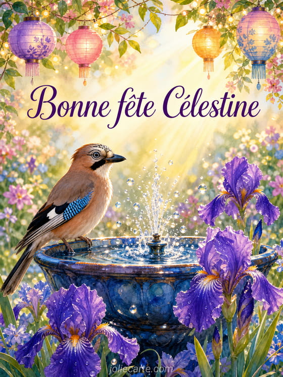 Carte bonne fĂȘte CĂ©lestine