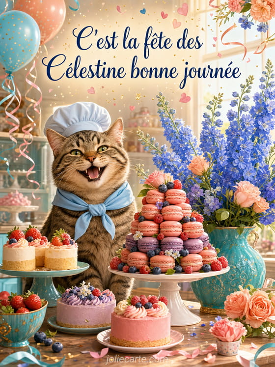 Carte bonne fĂȘte CĂ©lestine