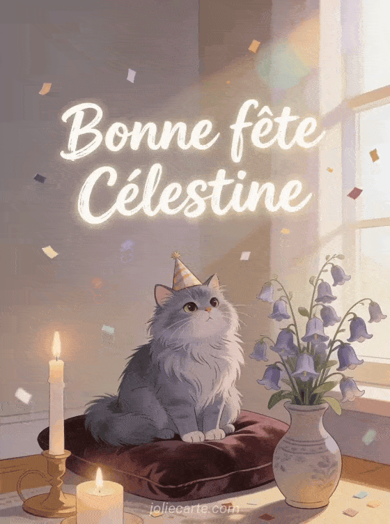 Bonne fête Célestine - Bonne fete celestine chat