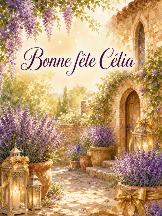 Carte bonne fête Célia