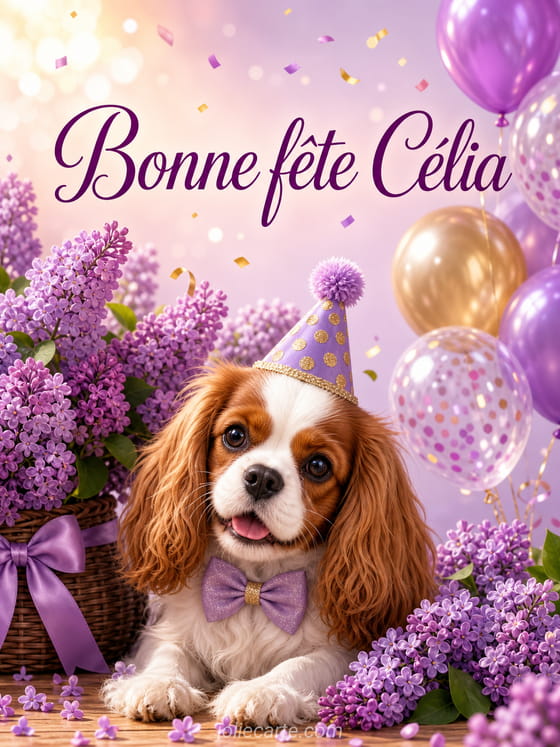Carte bonne fête Célia
