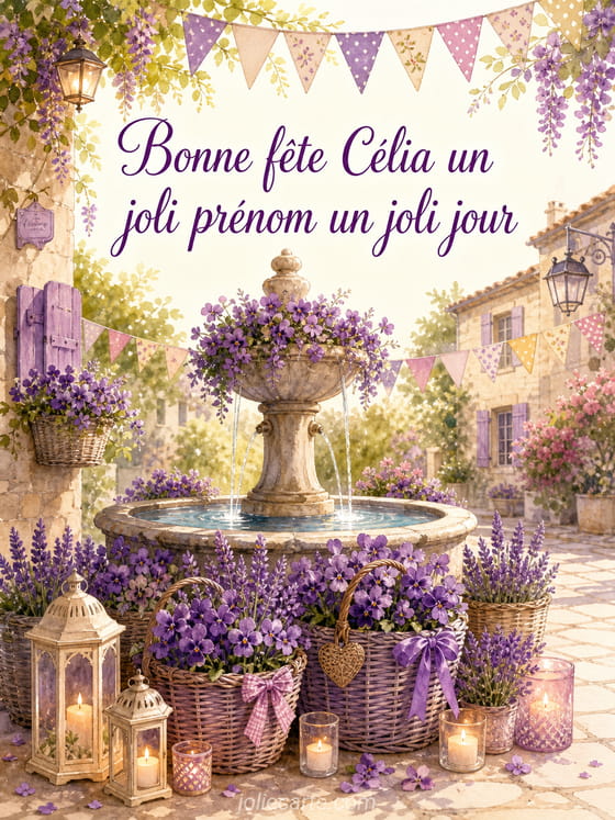 Carte bonne fête Célia