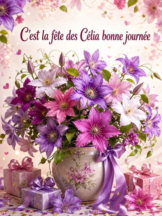 Carte bonne fête Célia