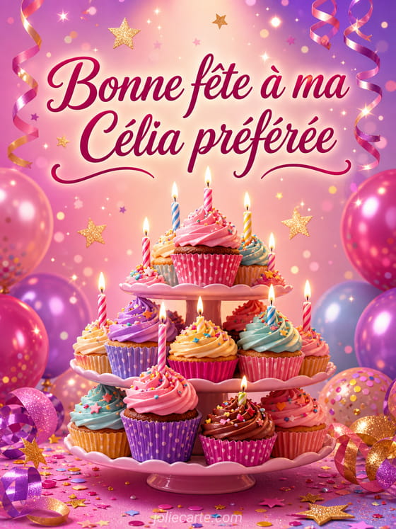 Carte bonne fête Célia