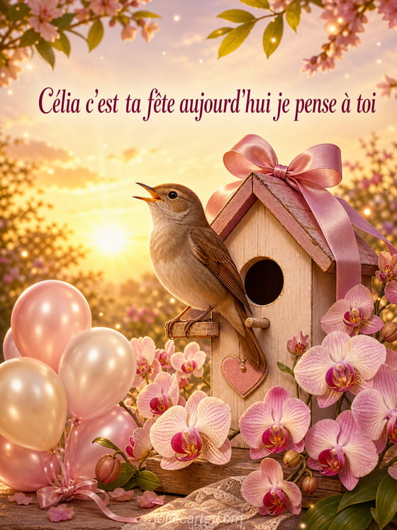 Carte bonne fête Célia