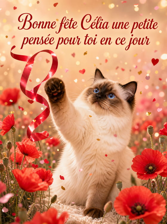 Carte bonne fête Célia