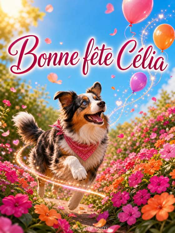 Carte bonne fête Célia