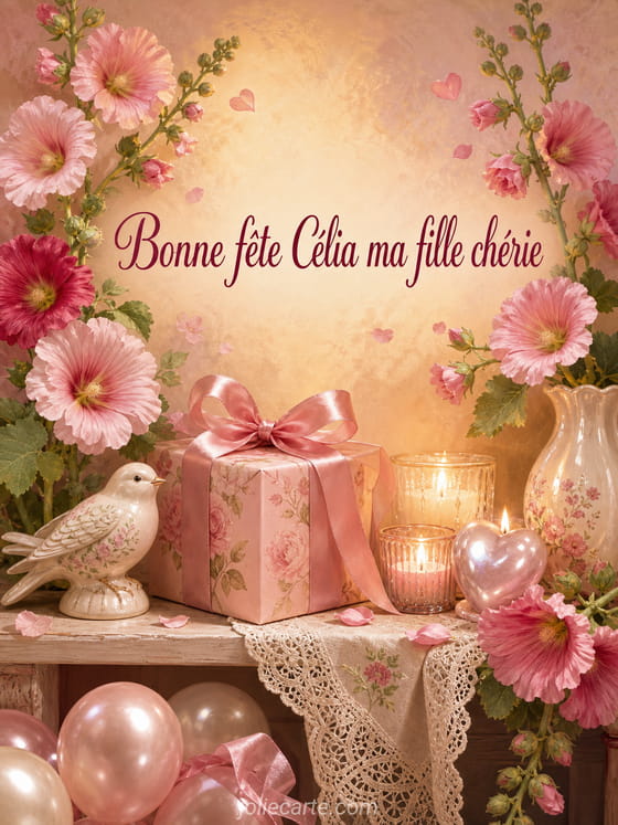 Carte bonne fête Célia