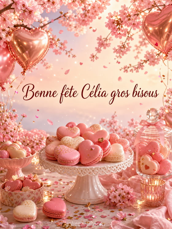 Carte bonne fête Célia