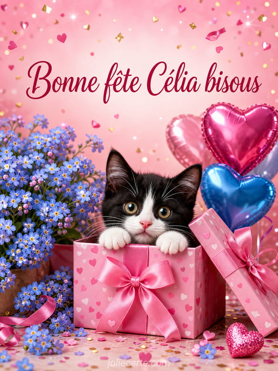 Carte bonne fête Célia