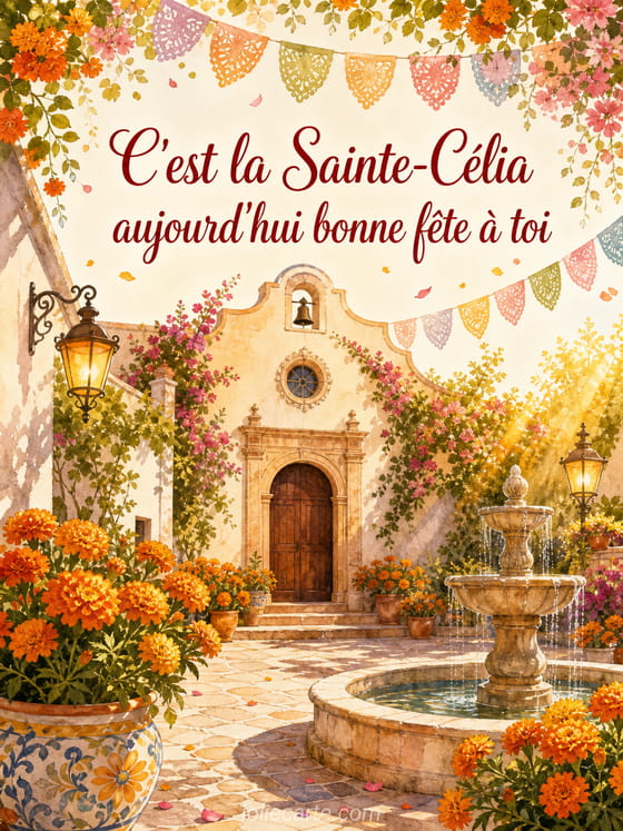 Carte bonne fête Célia