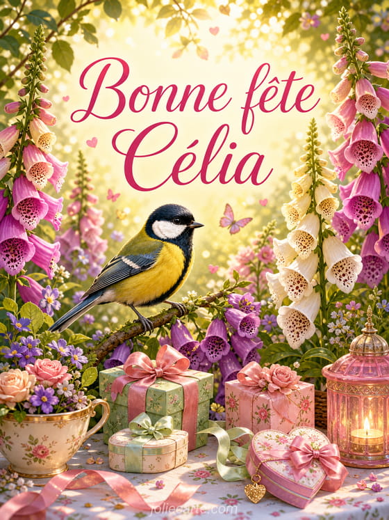 Carte bonne fête Célia