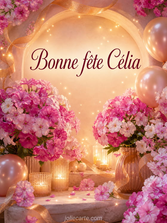 Carte bonne fête Célia