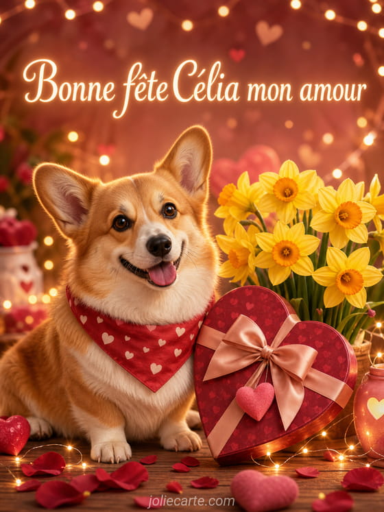 Carte bonne fête Célia