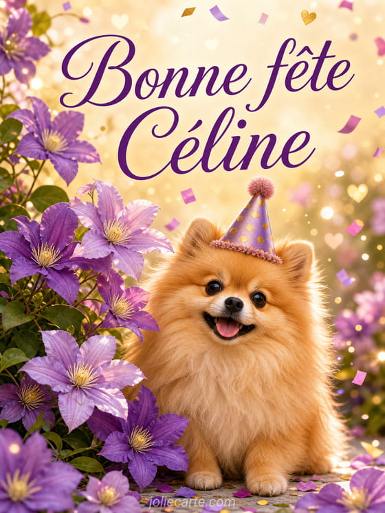 Carte bonne fête Céline