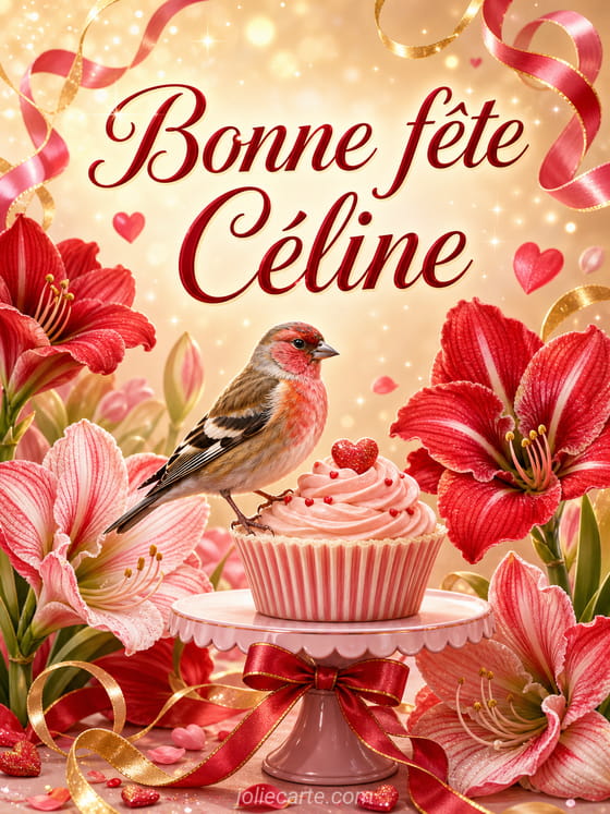 Carte bonne fête Céline