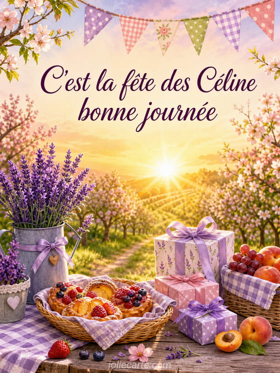 Carte bonne fête Céline