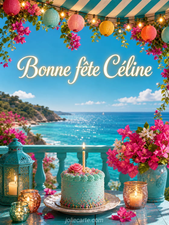 Carte bonne fête Céline