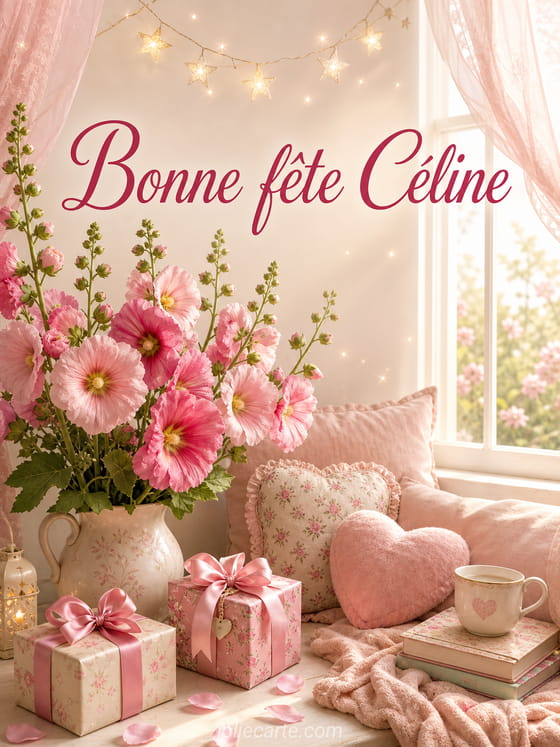 Carte bonne fête Céline