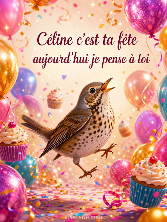 Carte bonne fête Céline