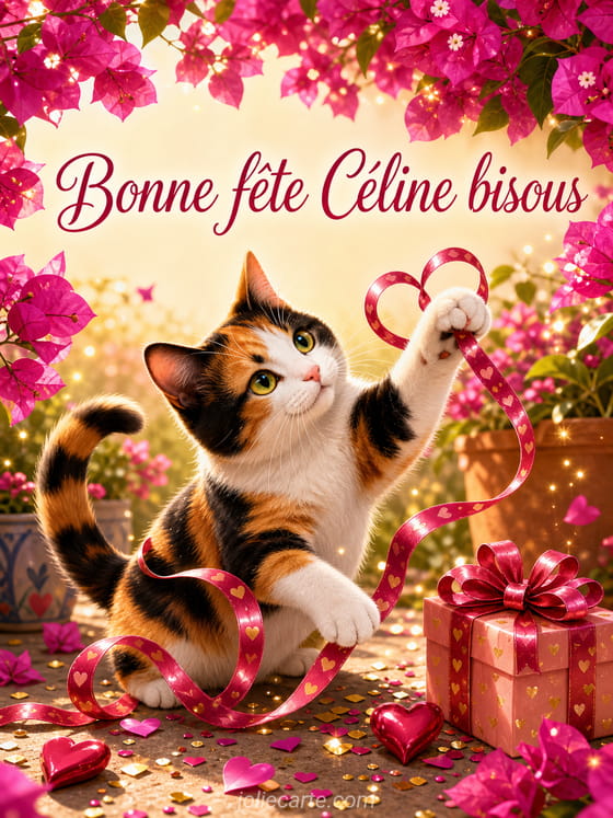 Carte bonne fête Céline
