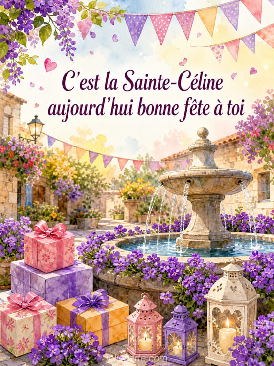 Carte bonne fête Céline