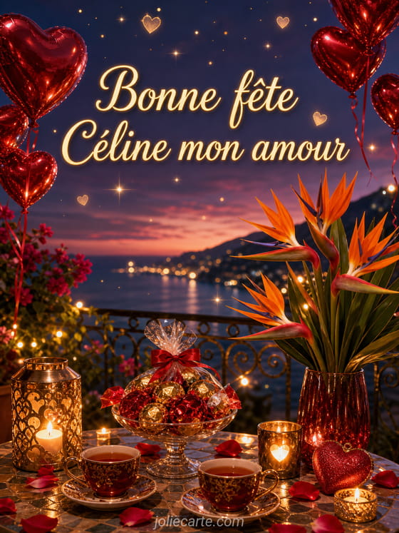 Carte bonne fête Céline