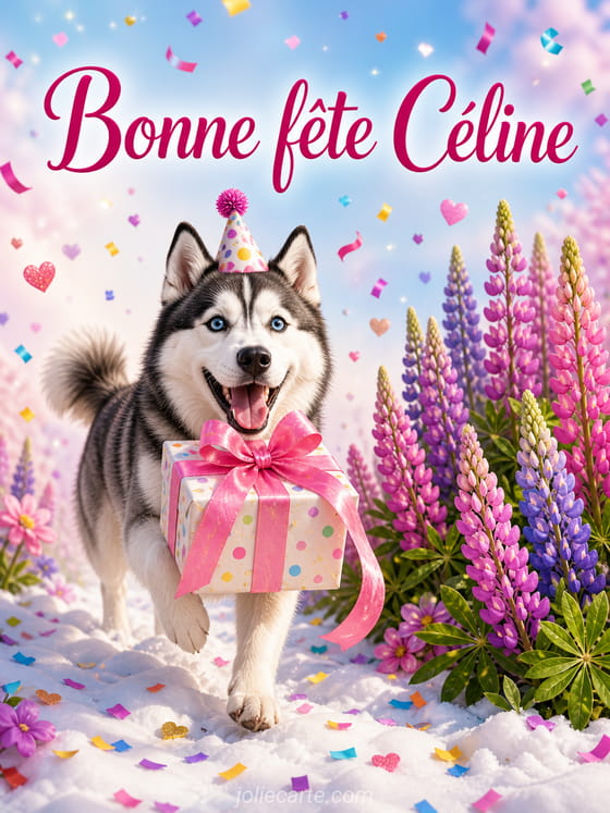 Carte bonne fête Céline