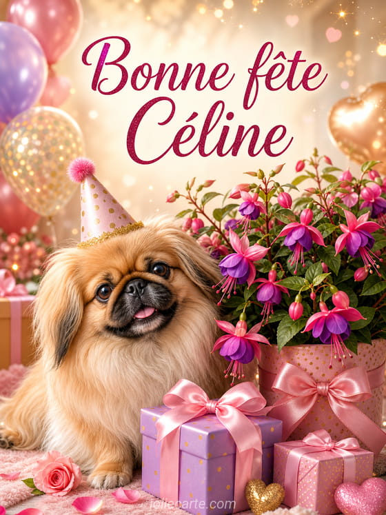 Carte bonne fête Céline