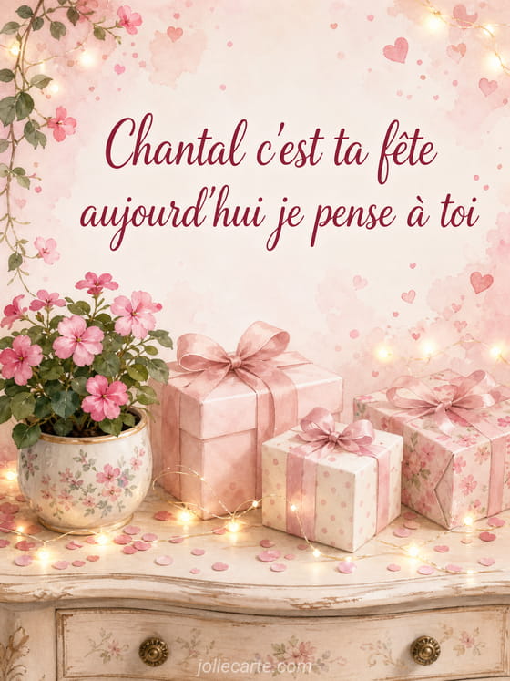 Carte bonne fête Chantal
