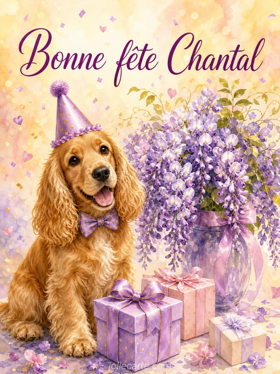 Carte bonne fête Chantal